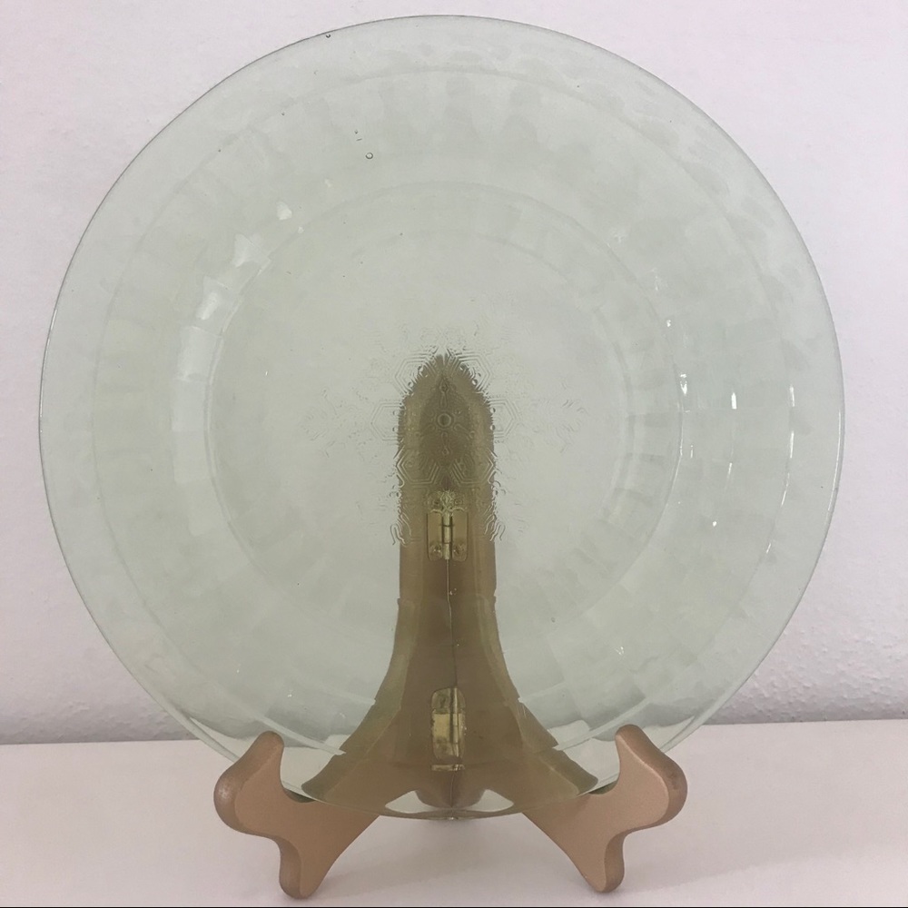 Green Depression Glass Plate